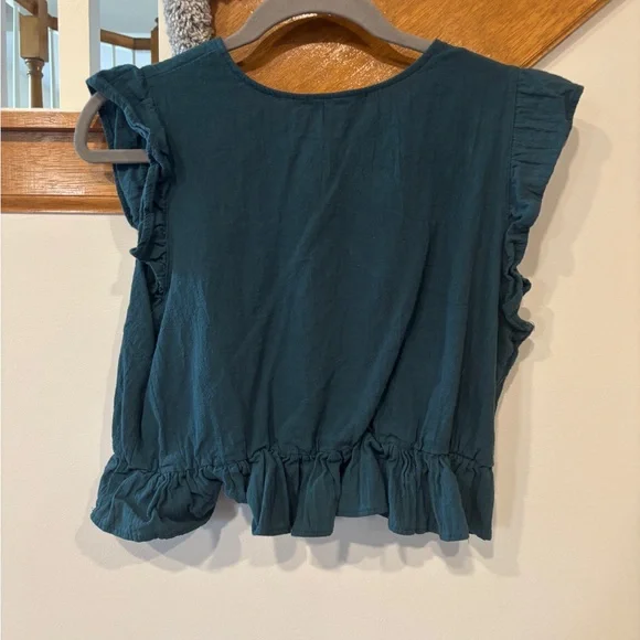 Womens 2 Piece Matching Set - Crop Top Side Slit Drawstring Wide Leg Pant - Picture 6 of 10